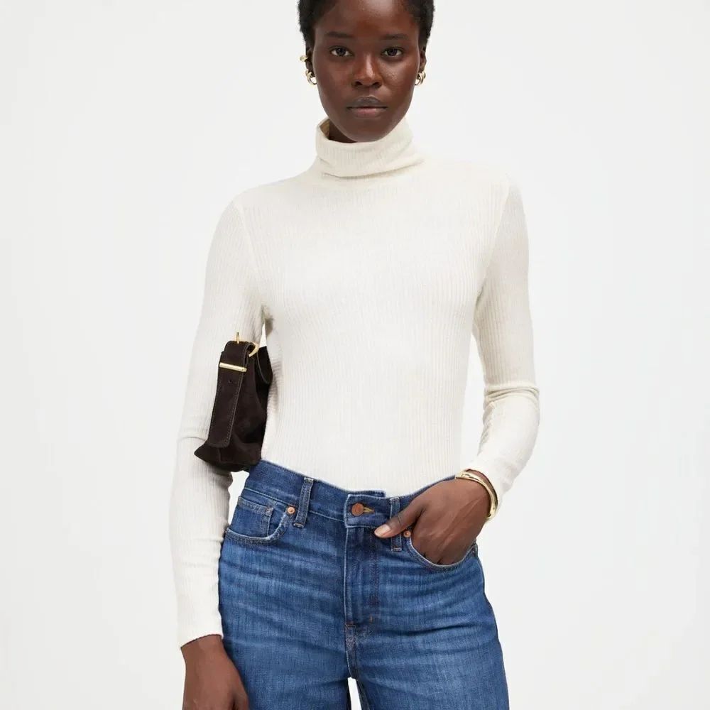 Madewell Ribbed Turtleneck Long-Sleeve Tee Women’s Small